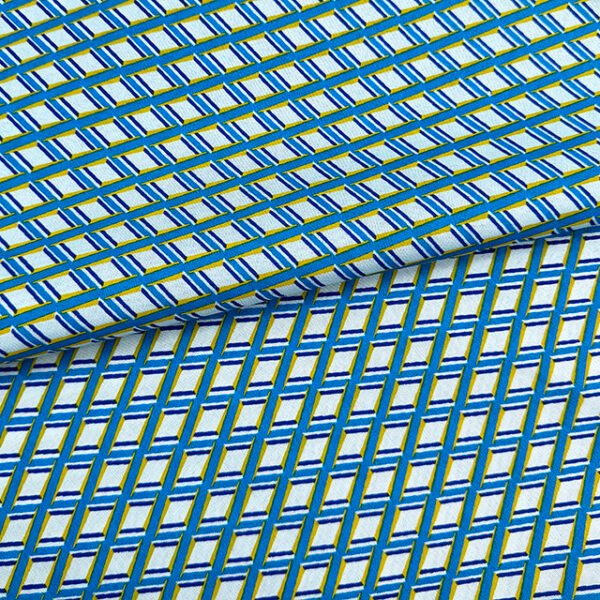 Blue Microfiber Pigment Printing Fabric 65GSM African Market Printed Fabric