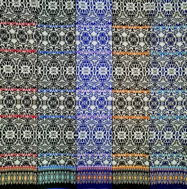 Polyester Printed Batik Sarong Skirt Lungi for Myanmar Cambodia Thailand
