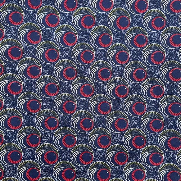 Dark Blue African Wax Fabric 100% Polyester Batik Printed Wax Fabric