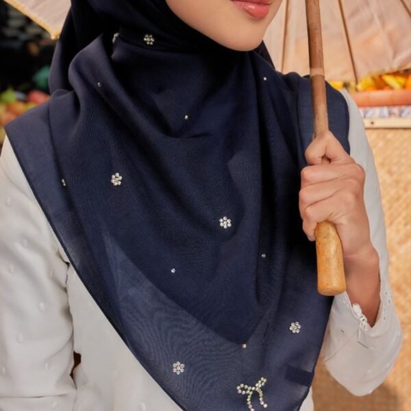 Hc0d5445d0c6849f38b1445ec0ec6e649m Custom Logo Premium Bawal Solid Color Satin Gauze Square Hijab Tudung Muslim Scarf Malaysia