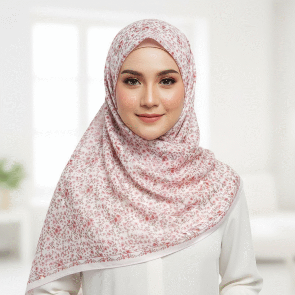 Hff4f4512579b490a830c13bfa9eb51b6f Custom Cotton Voile Square Scarf Floral Print Hijab Shawl Breathable Skin-Friendly for Muslim Women