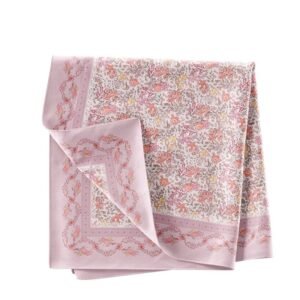 Premium Cotton Voile Bawal Hijab Scarf Floral Printed Square Veil Custom Logo Malaysian Muslim Women