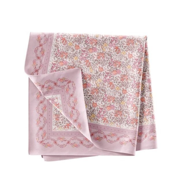 Premium Cotton Voile Bawal Hijab Scarf Floral Printed Square Veil Custom Logo Malaysian Muslim Women