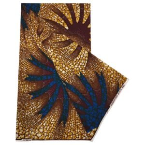 Ankara New Design Batik Print Brocade Fabric African Cotton Stock Fabric 6 Yards