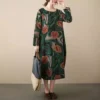 Ethnic Style Printed Mid-Length Dress – Women’s Fashion Dress
