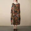 Ethnic Style Printed Mid-Length Dress – Women’s Fashion Dress