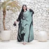 Premium Laluna Kaftan Batik Flower Orchid Dress