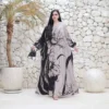 Premium Laluna Kaftan Batik Flower Orchid Dress