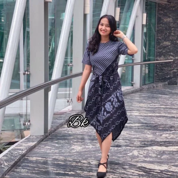 Premium Pointed Batik Dress for Women