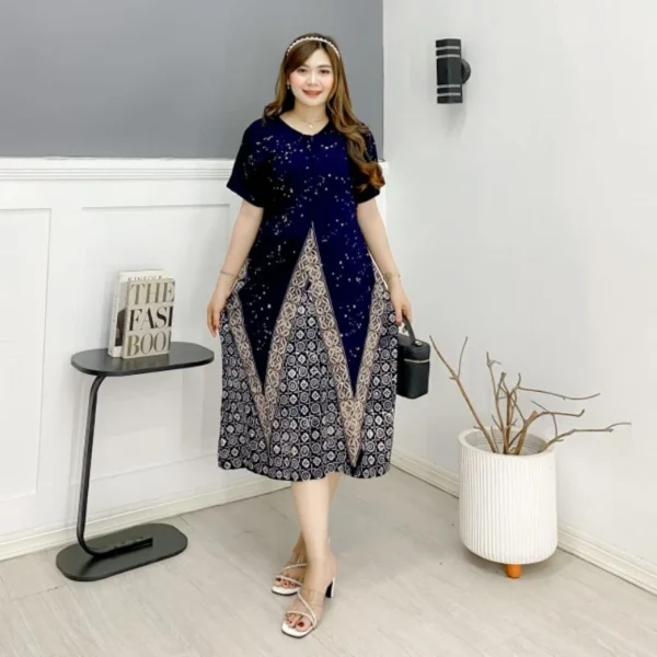 Premium Batik House Dress Twill Motif Rayon Night Dress