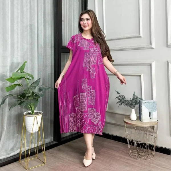 Premium Daster Lowo Roro Jumbo Rayon Batik Night Dress