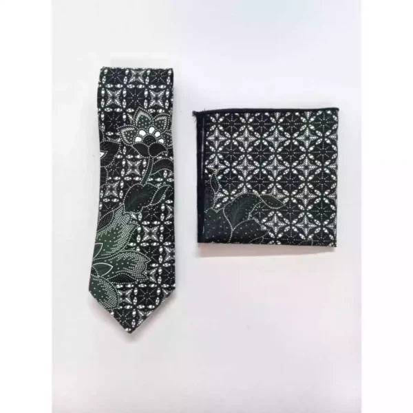 Premium Men’s Batik Neck Tie & Pocket Square Gift Set