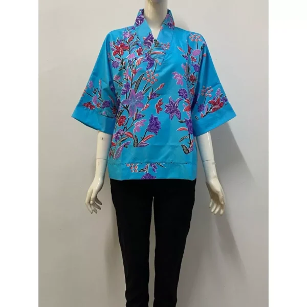 Calla Batik Women Blouse Top V-Neck