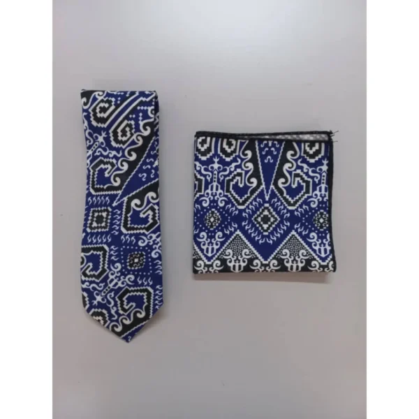 Premium Men’s Batik Neck Tie & Pocket Square Gift Set
