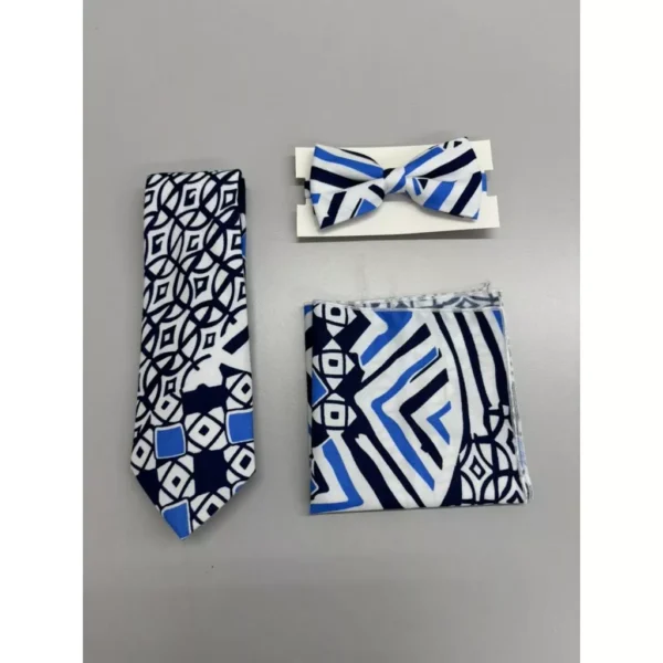 Premium Men’s Batik Neck Tie, Bow Tie & Pocket Square Gift Set