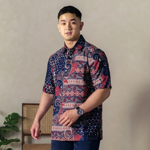 KEMEJA Lauraan – Mandalas Premium Men's Short Sleeve Batik Shirt