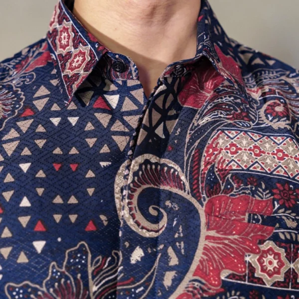 KEMEJA Lauraan – Mandalas Premium Men's Short Sleeve Batik Shirt