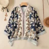 Women's Vacation Bohemian Floral Print Blouse – Loose Cardigan Style