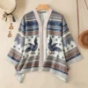 Women's Vacation Bohemian Floral Print Blouse – Loose Cardigan Style