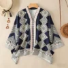 Women's Vacation Bohemian Floral Print Blouse – Loose Cardigan Style