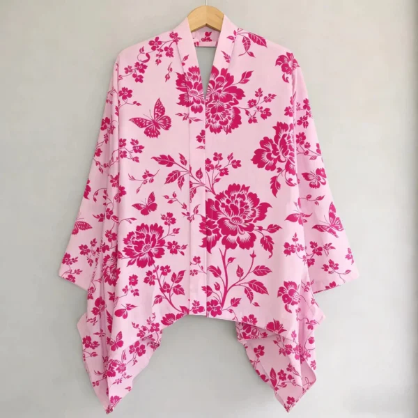 Women's Vacation Floral Print Shirt – V-Neck Retro Style Casual Top