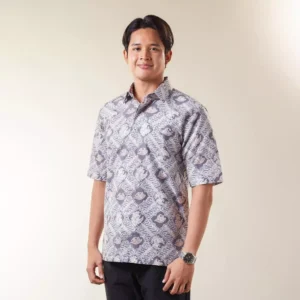 KEMEJA Poslen – Mandalas Premium Men's Short Sleeve Batik Shirt