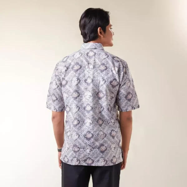 KEMEJA Poslen – Mandalas Premium Men's Short Sleeve Batik Shirt