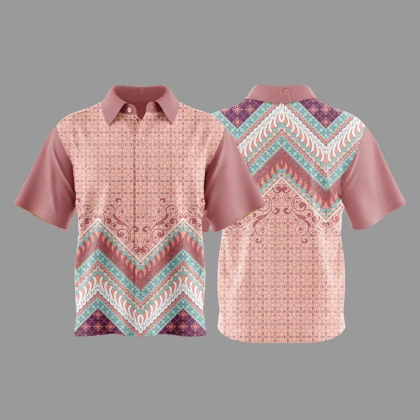Leisure Sublimation Batik Shirt – New Arrival Exclusive Batik Pattern Men's Short Sleeve Shirt
