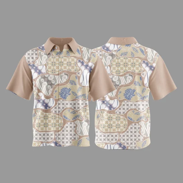 Leisure Sublimation Batik Shirt – New Arrival Exclusive Batik Pattern Men's Short Sleeve Shirt